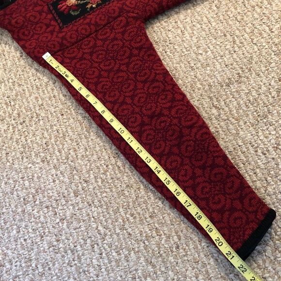 VTG Icelandic Design Knit Sweater Jacket Coat Sz M Folklore Tapestry Embroidered - Picture 13 of 14